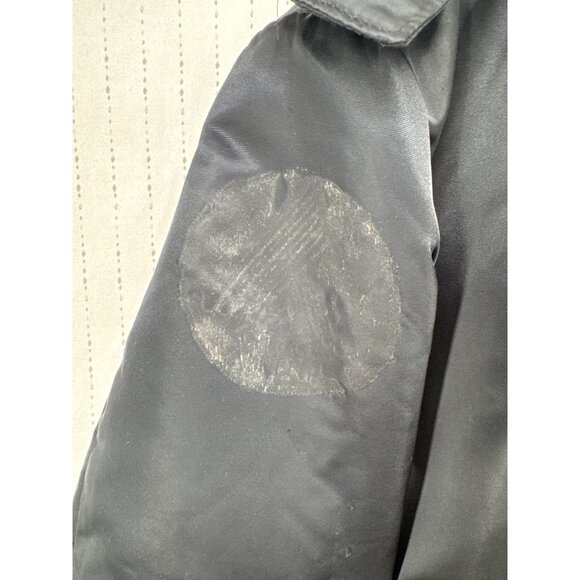 Vintage Tuffy Jac Mens Bomber Jacket Sz M Black Nylon Police Fire Flight FullZip - Picture 9 of 13